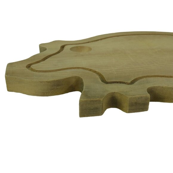 Pig-Shaped Vintage Wooden Cutting Board 12" Farmhouse Country Kitchen Folk Art - Picture 4 of 6